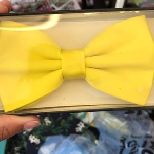 Bright yellow bow tie in the box never been used